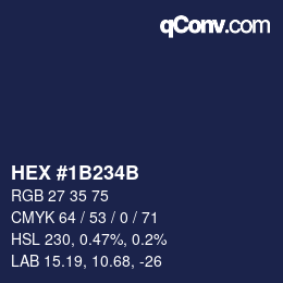 Color code: HEX #1B234B | qconv.com
