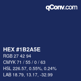 Color code: HEX #1B2A5E | qconv.com