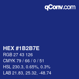 Color code: HEX #1B2B7E | qconv.com