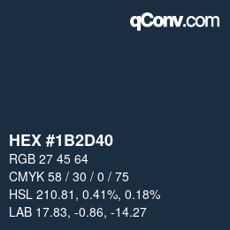 Color code: HEX #1B2D40 | qconv.com