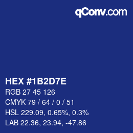 Color code: HEX #1B2D7E | qconv.com