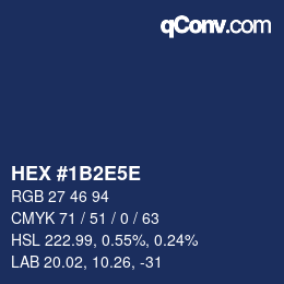 Code couleur: HEX #1B2E5E | qconv.com