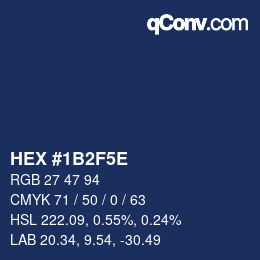 Código de color: HEX #1B2F5E | qconv.com