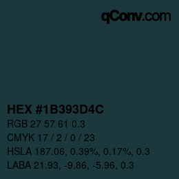 Código de color: HEX #1B393D4C | qconv.com