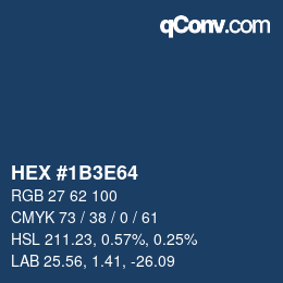 Color code: HEX #1B3E64 | qconv.com