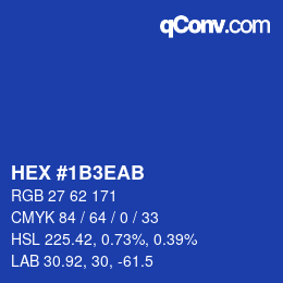 Color code: HEX #1B3EAB | qconv.com
