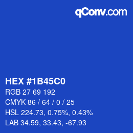 Color code: HEX #1B45C0 | qconv.com