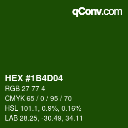 颜色代码: HEX #1B4D04 | qconv.com