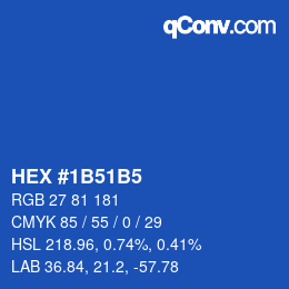 Color code: HEX #1B51B5 | qconv.com