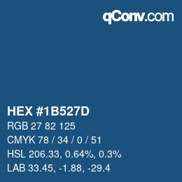 Color code: HEX #1B527D | qconv.com