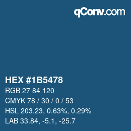 Color code: HEX #1B5478 | qconv.com