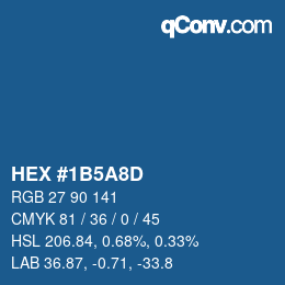 Color code: HEX #1B5A8D | qconv.com