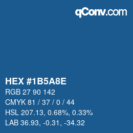 Color code: HEX #1B5A8E | qconv.com