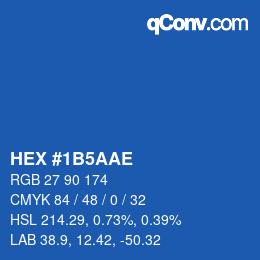 Color code: HEX #1B5AAE | qconv.com