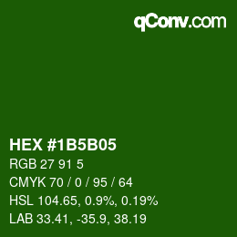 カラーコード: HEX #1B5B05 | qconv.com