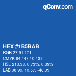 Farbcode: HEX #1B5BAB | qconv.com