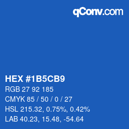 Color code: HEX #1B5CB9 | qconv.com