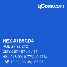 Color code: HEX #1B5CD4 | qconv.com