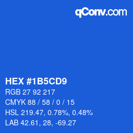 Color code: HEX #1B5CD9 | qconv.com