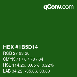 Color code: HEX #1B5D14 | qconv.com