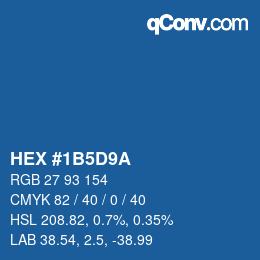 Color code: HEX #1B5D9A | qconv.com