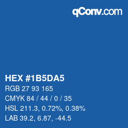 Color code: HEX #1B5DA5 | qconv.com