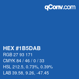 Color code: HEX #1B5DAB | qconv.com