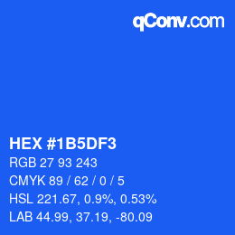 カラーコード: HEX #1B5DF3 | qconv.com