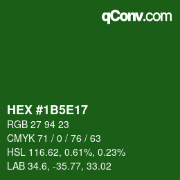 Color code: HEX #1B5E17 | qconv.com