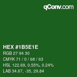 Color code: HEX #1B5E1E | qconv.com