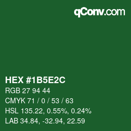 Color code: HEX #1B5E2C | qconv.com