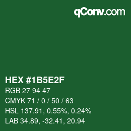 Color code: HEX #1B5E2F | qconv.com