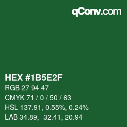 Código de color: HEX #1B5E2F | qconv.com