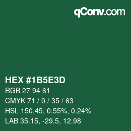 Color code: HEX #1B5E3D | qconv.com