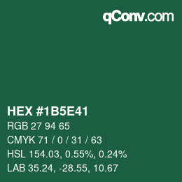 Color code: HEX #1B5E41 | qconv.com