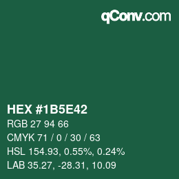 Color code: HEX #1B5E42 | qconv.com
