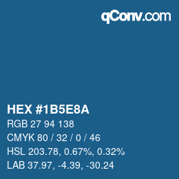 Color code: HEX #1B5E8A | qconv.com