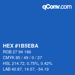 Color code: HEX #1B5EBA | qconv.com