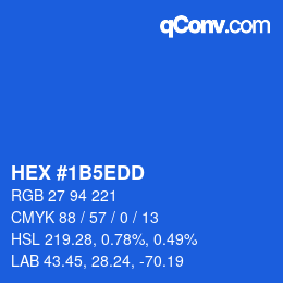 カラーコード: HEX #1B5EDD | qconv.com