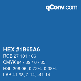 Color code: HEX #1B65A6 | qconv.com