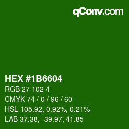 Color code: HEX #1B6604 | qconv.com