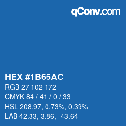 Color code: HEX #1B66AC | qconv.com