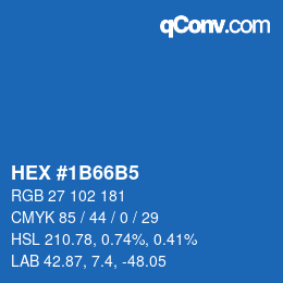 Color code: HEX #1B66B5 | qconv.com