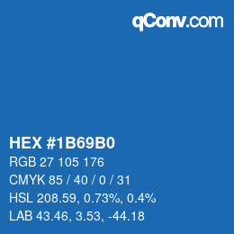 Color code: HEX #1B69B0 | qconv.com