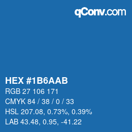 Color code: HEX #1B6AAB | qconv.com