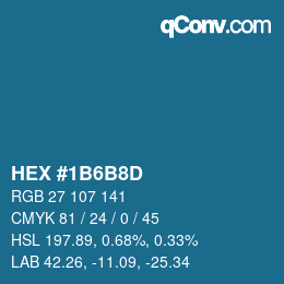 Color code: HEX #1B6B8D | qconv.com