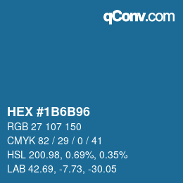 Color code: HEX #1B6B96 | qconv.com