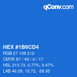 Color code: HEX #1B6CD4 | qconv.com