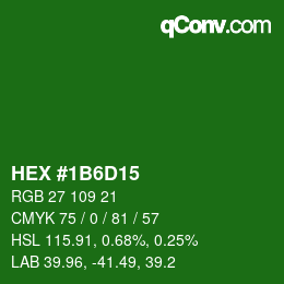 Color code: HEX #1B6D15 | qconv.com