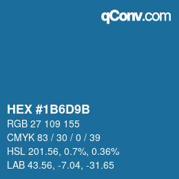 Color code: HEX #1B6D9B | qconv.com